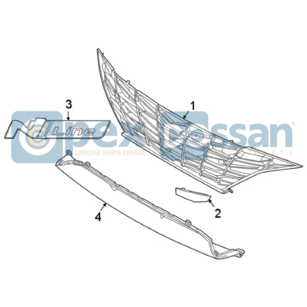 Бампер передний, Hyundai Elantra 7, NLine (20-23), NEW оригинал, шт -Код запчасти:  86511AA800